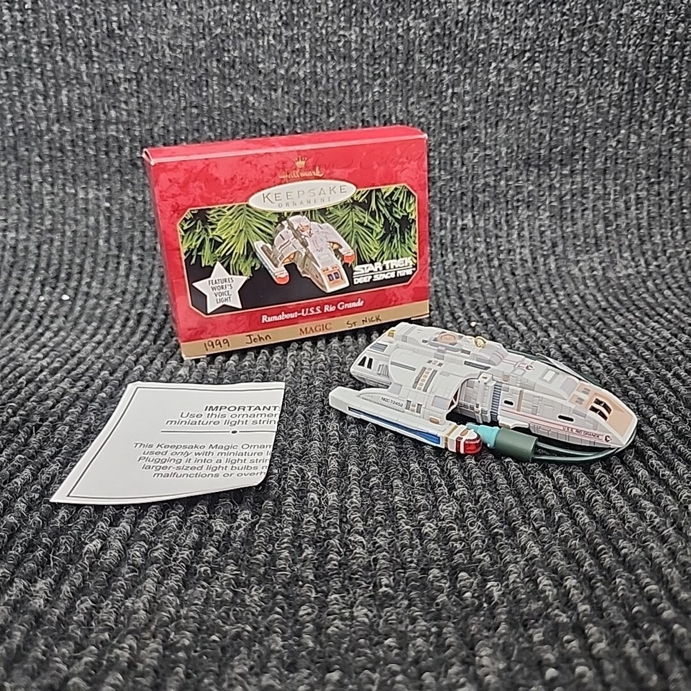 Hallmark Star Trek Deep Space Nine Runabout USS Rio Grande Ornament 1999 - New
